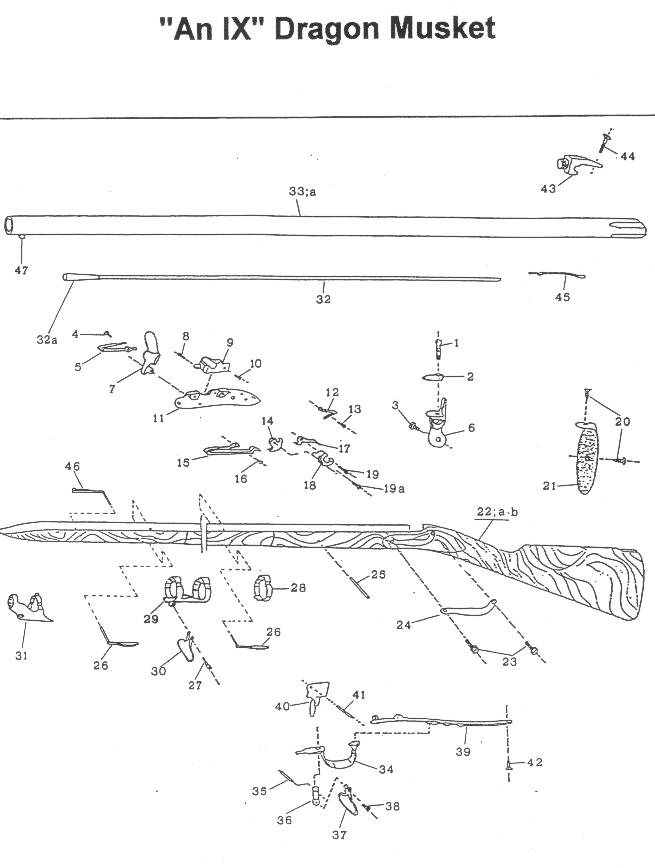 AN IX Dragon Muskete Teileliste
