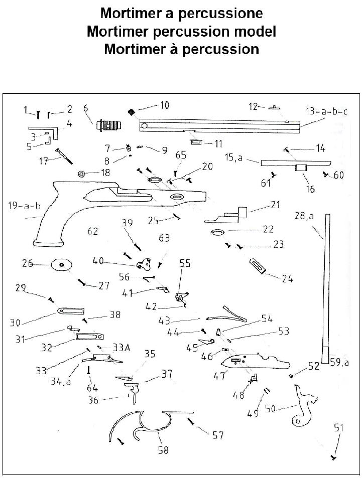 Mortimer Perk.-Pistole Teileliste