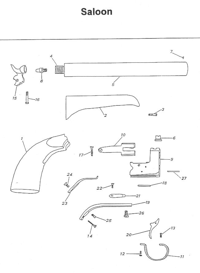 Saloon Pistole Teileliste